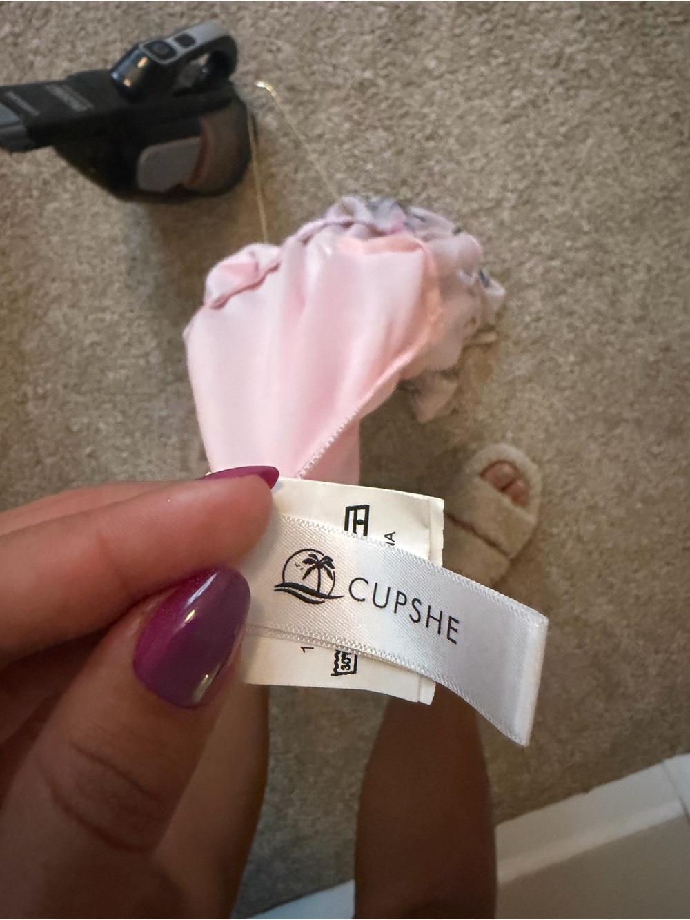 Cupshe Pink Tropical Ruffle High-Low Dress - Picture 5 of 6